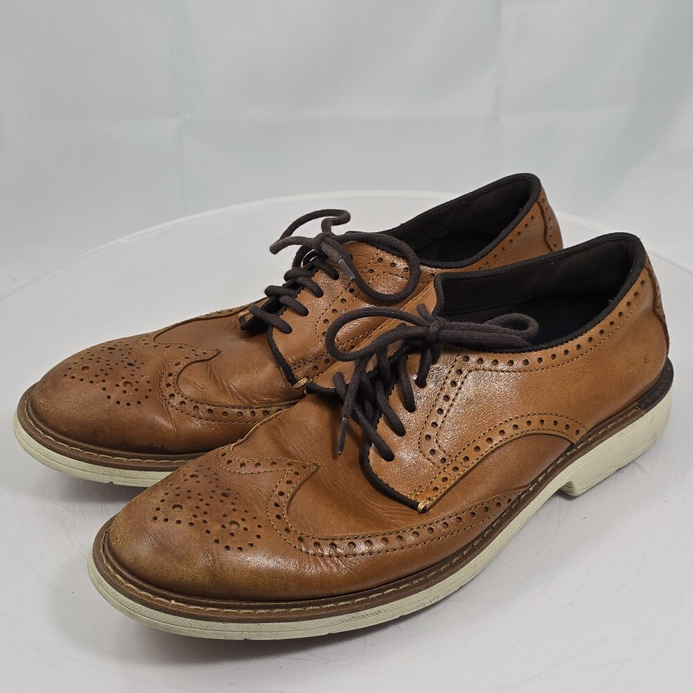 Cole Haan Wingtip Oxford Go-To Leather Men 9 M Brown Lace Up Shoes C34120